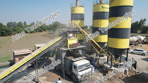 Inline concrete batch plant