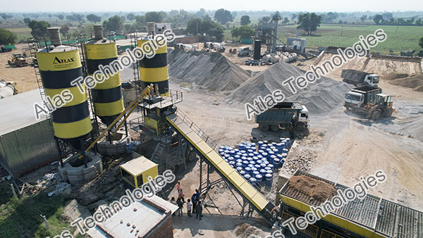 Inline concrete batch plant