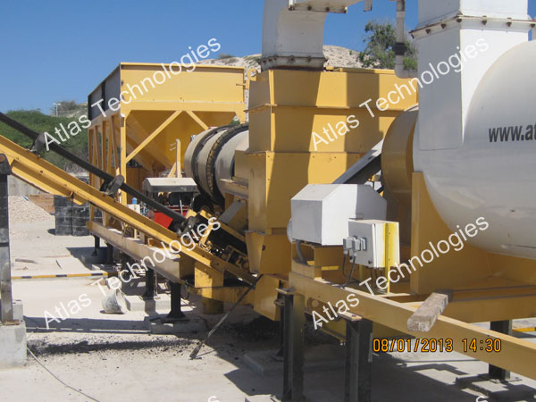 Portable asphalt plant installed in Somalia