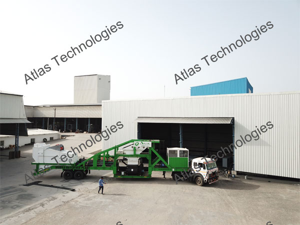 Tower unit of mobile asphalt batch plant