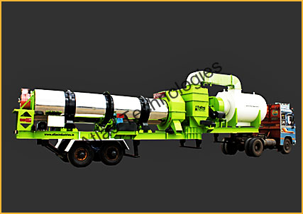 Mobile asphalt mixing plant