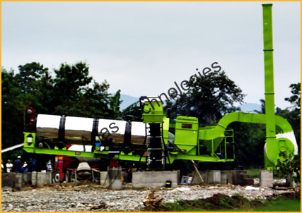 Stationary asphalt drum mix plant