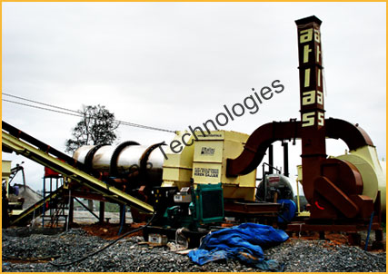 Stationary asphalt mix plant