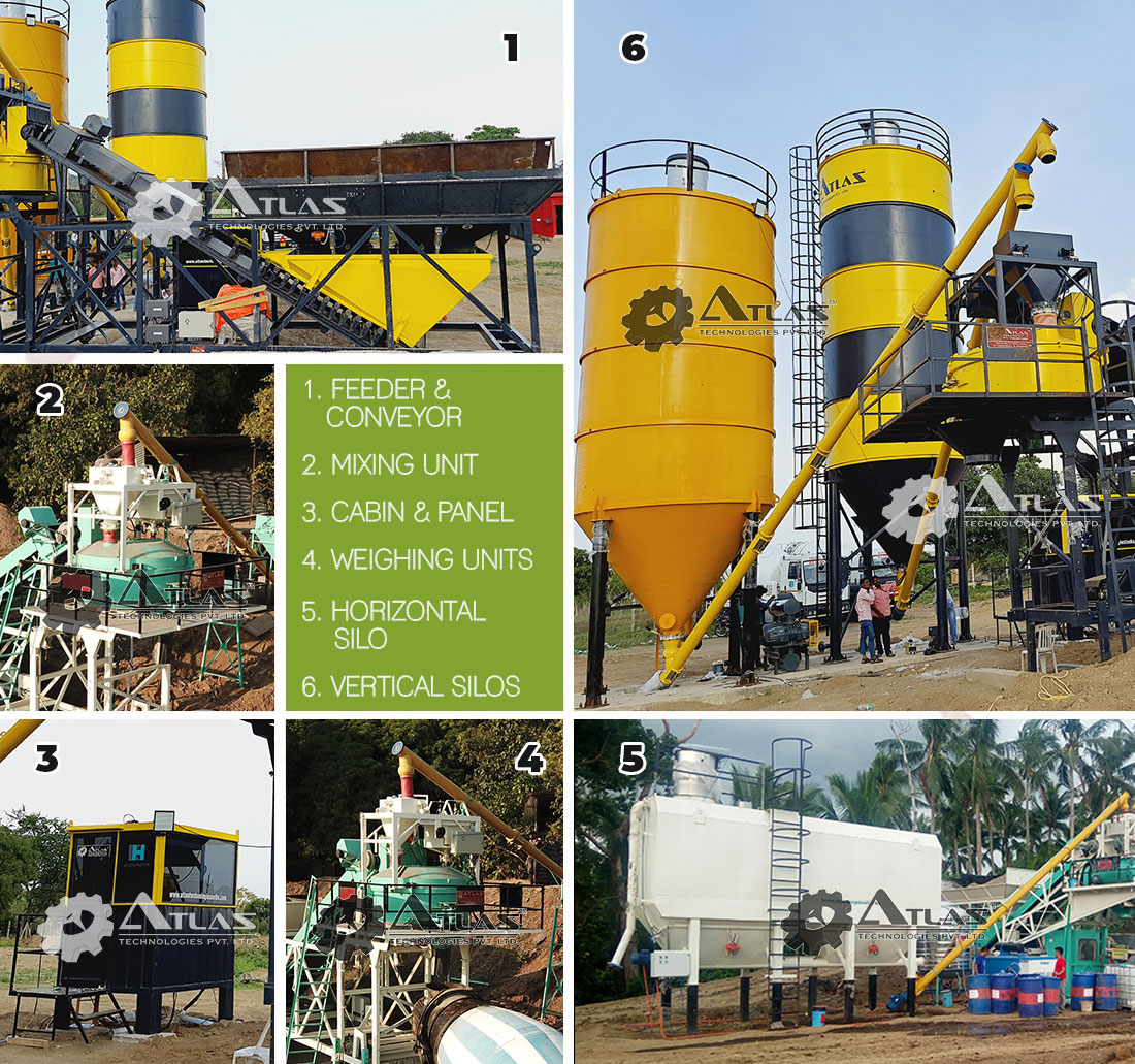 Portable concrete batch mix plant