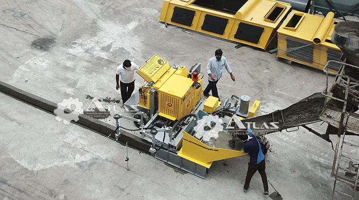 Concrete Kerb laying machine