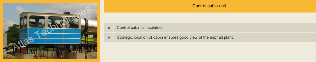 control cabin of drum mix asphalt plant